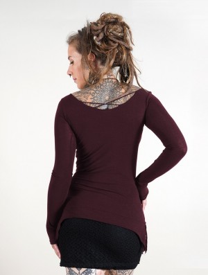 Toonzshop Jäleeya Long Sleeved Top Topjes Dames Wine | 582067-WSK