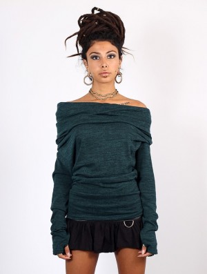 Toonzshop Kali Cowl Neck Sweater Trui Dames Blauw | 378460-PCL