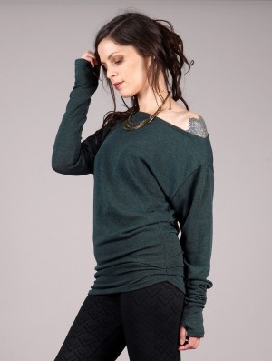 Toonzshop Kayäaz Batwing Sleeve Sweater Trui Dames Donker | 280673-PWG