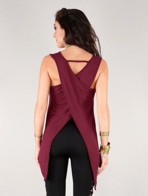 Toonzshop Keiko Sleeveless Top Topjes Dames Wine | 891276-PAD
