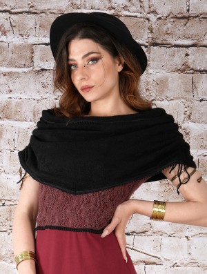 Toonzshop Koöna Large Snood Collar Jurk Dames Zwart | 368749-RBI