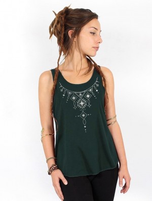 Toonzshop Kyaani Printed Tank Top Tanktop Dames Zilver | 286790-NQJ