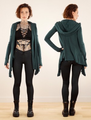 Toonzshop Lakyäa Hooded Knit Cardigan Cardigan Dames Blauw | 280467-QJX