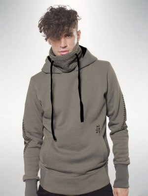 Toonzshop Lappi Hoodie Hoodie Heren Beige | 025871-ZCQ