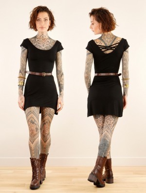 Toonzshop Layläa Short Sleeve Dress Jurk Dames Zwart | 048531-TGF