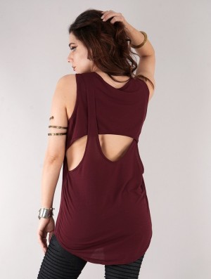 Toonzshop Leigha Loose Sleeveless Top Topjes Dames Wine | 346289-EFY