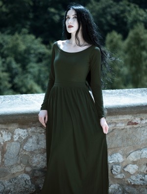 Toonzshop Lotus Artanis Long Sleeve Long Dress Dress Jurk Dames Groen | 942863-AEY
