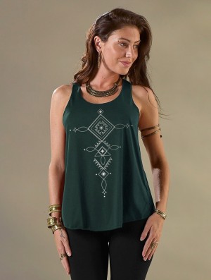 Toonzshop Luunja Printed Tank Top Tanktop Dames Zilver | 570316-IXJ
