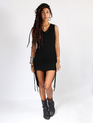 Toonzshop Lychandra Long Dress Jurk Dames Zwart | 291376-HTZ