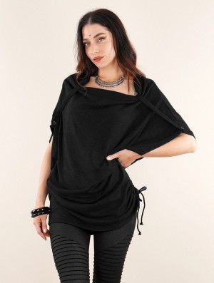 Toonzshop Mandlu Tunic Top Topjes Dames Zwart | 012596-COP