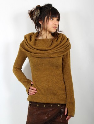 Toonzshop Mantra Big Collar Sweater Trui Dames Rusty | 730816-THY