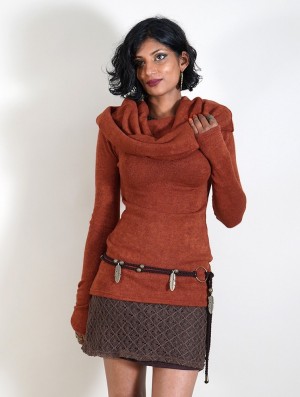 Toonzshop Mantra Big Collar Sweater Trui Dames Sienna | 867431-XUF
