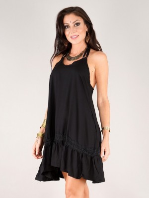 Toonzshop Maya Bare Back Short Dress Jurk Dames Zwart | 958361-HZK
