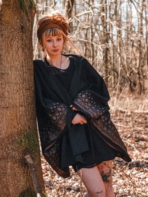 Toonzshop Melian Kimono Jacket Jassen Dames Zwart | 139672-FYV