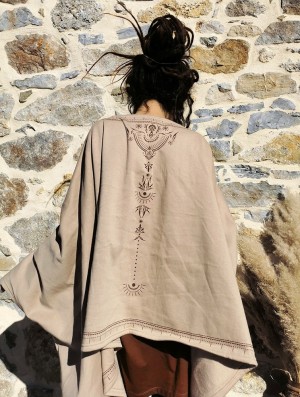 Toonzshop Melian Zohraa Kimono Jacket Jassen Dames Beige | 092143-KNR
