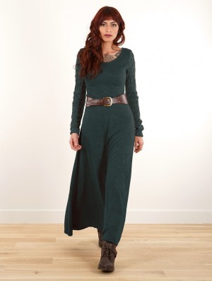 Toonzshop Melisandre Crochet Long Sleeve Long Sweater Dress Jurk Dames Blauw | 649582-XCU