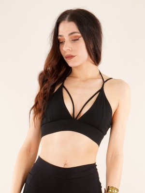 Toonzshop Milah" Crop Top Bra BH Dames Zwart | 509472-DMY