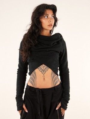 Toonzshop Nadjäa Short Pullover Pullover Dames Zwart | 509348-MER