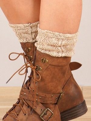 Toonzshop Naïlo Crochet Legwarmer Legwarmer Dames Beige | 201634-OJP