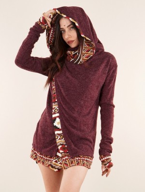 Toonzshop Namkha Lima Cardigan Cardigan Dames Wine | 923167-IYC