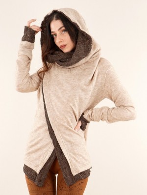Toonzshop Namkha Nitya Crochet Cardigan Cardigan Dames Beige | 896035-IQM