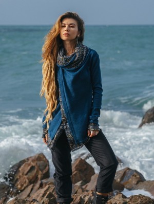 Toonzshop Namkha Sibiu Cardigan Cardigan Dames Blauw | 219038-ZVK