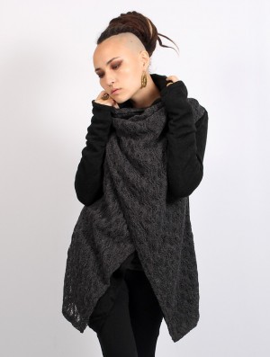 Toonzshop Namkha Tisya Crochet Cardigan Cardigan Dames Zwart | 623958-MSD