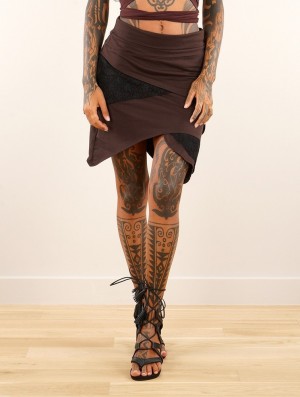 Toonzshop Nangaï Skirt Rok Dames Bruin Zwart | 728965-RJU
