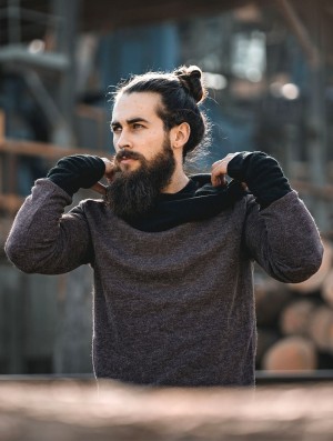 Toonzshop Nemöo Big Collar Hooded Sweater Trui Heren Bruin | 952013-HXT