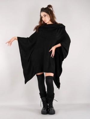 Toonzshop Nethmi Hooded Long Sweater Trui Dames Zwart | 827349-IFZ