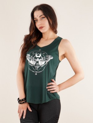 Toonzshop Nightmoth Printed Tank Top Tanktop Dames Zilver | 437916-ZXU