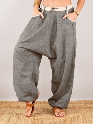 Toonzshop Niharika Gender Neutral Sarouel Pants Broek Dames Grijs Beige | 671309-TIQ