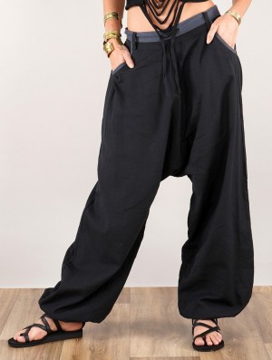 Toonzshop Niharika Gender Neutral Sarouel Pants Broek Dames Zwart | 568714-QWU