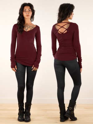 Toonzshop Nikkäa Pullover Pullover Dames Wine | 492738-SLU