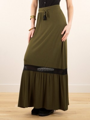 Toonzshop Nimue Long Skirt Rok Dames Groen | 523469-LFV