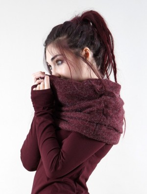 Toonzshop Oöna Snood Scarf Sjaal Dames Mottled wine | 278316-RSM
