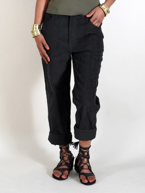 Toonzshop Ottarah Corduroy Pants Broek Dames Zwart | 872056-LKQ