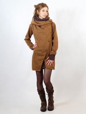 Toonzshop Panimya Large Collar Crossed Front Jacket Jassen Dames Rusty | 069832-OUP