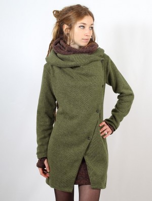 Toonzshop Panimya Large Collar Crossed Front Jacket Jassen Dames Groen | 915670-BUQ