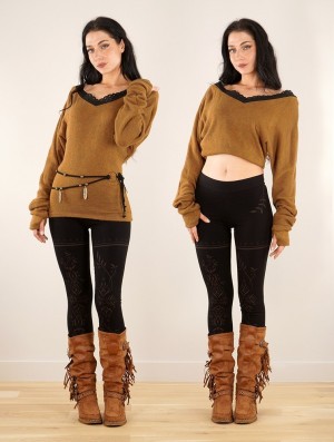 Toonzshop Physälis 2in1 Roll-up Sweater Trui Dames Rusty | 758360-XIB