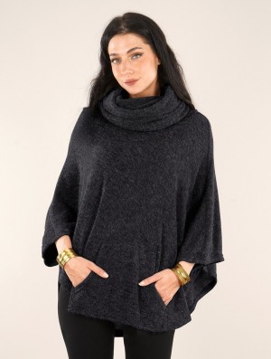 Toonzshop Poncho "Taraka" Poncho's Dames Donkergrijs | 364052-IZY