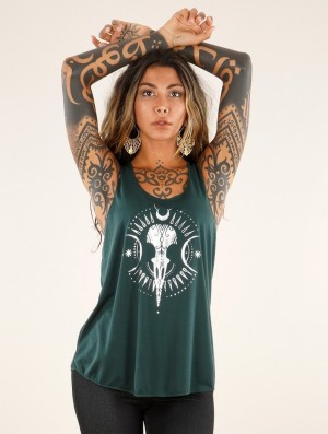 Toonzshop Ridaloo Printed Tank Top Tanktop Dames Zilver | 420153-CDG