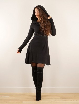 Toonzshop Rüune Short Dress Jurk Dames Zwart | 563482-IWL