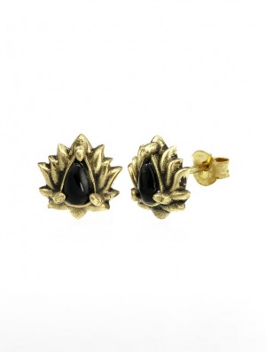 Toonzshop Saguna Onyx Stud Earrings Jewels Dames | 043576-OCG