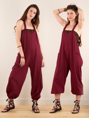 Toonzshop Sampatti Harem Pant Overalls Broek Dames Wine | 842695-HSO