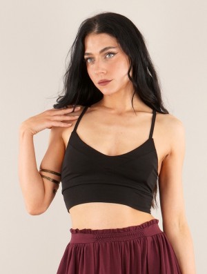 Toonzshop Sat Crop-top Bralette BH Dames Zwart | 452716-VYM