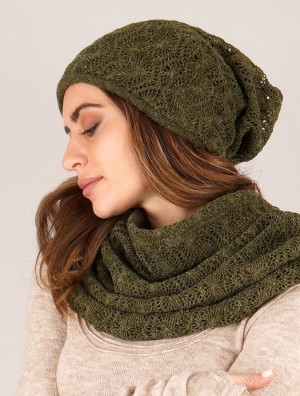 Toonzshop Sükk Crochet Dreadlocks Big Beanie Muts Dames Groen | 374592-CUX