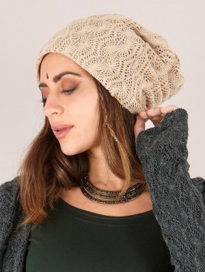 Toonzshop Sükk Crochet Dreadlocks Big Beanie Muts Dames Beige | 281706-TZB