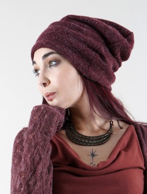Toonzshop Sükk Dreadlocks Big Beanie Muts Dames Wine | 097621-KNH