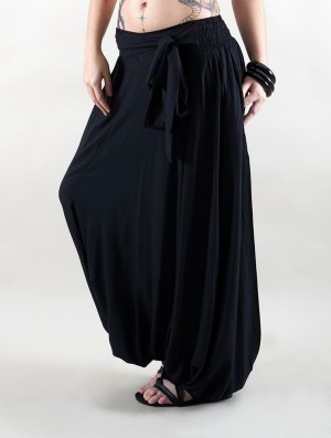Toonzshop Tawneeh Gender Neutral Harem Pants Broek Dames Zwart | 850236-UNS